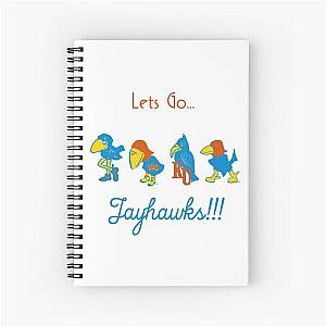 KU Jayhawks Over the Years Lets Go Jayhawks Throwback Marching Jayhawks KU Baskball  Spiral Notebook