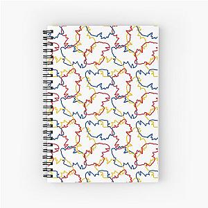 KU Jayhawks Pattern, White Spiral Notebook