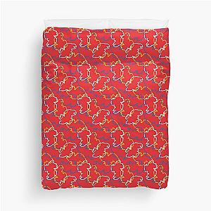 KU Jayhawks Pattern, Red Duvet Cover