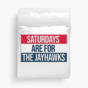 saturdays are for the kansas jayhawks Duvet Cover