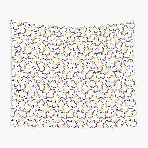 KU Jayhawks Pattern, White Tapestry