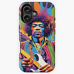 Psychedelic Jimmy Hendrix and his Guitar iPhone Tough Case