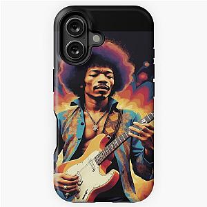 Jimmy Hendrix and guitar iPhone Tough Case