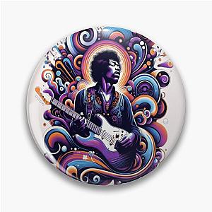 Psychedelic Strings - Hendrix Inspired Abstract Pin