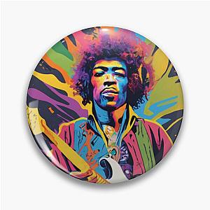 Psychedelic Jimmy Hendrix and his Guitar Pin