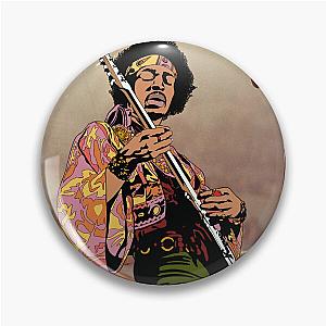 Jimmy Hendrix Illustration Pin