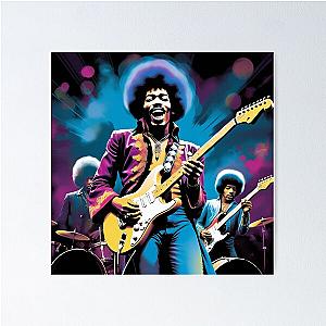 Funky Jam: Purple Hues and Hendrix Poster