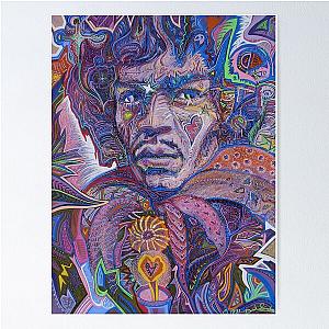 Psychedelic Celestial Jimi Rock Poster Poster