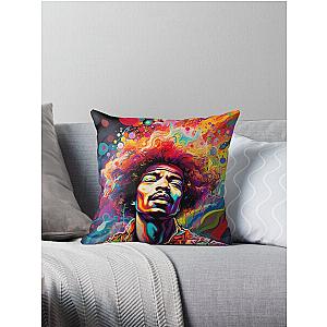 jimmy hendrix  Throw Pillow