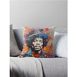 jimmy hendrix blotter Throw Pillow