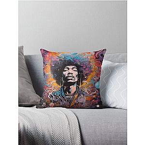 jimmy hendrix Throw Pillow