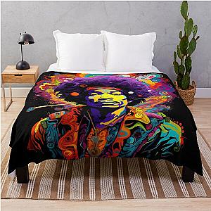 jimmy hendrix Throw Blanket