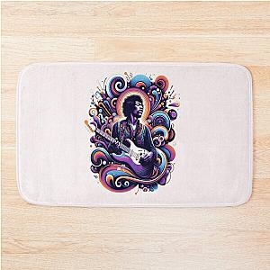 Psychedelic Strings - Hendrix Inspired Abstract Bath Mat