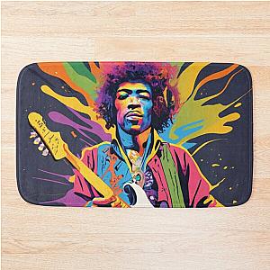 Psychedelic Jimmy Hendrix and his Guitar Bath Mat