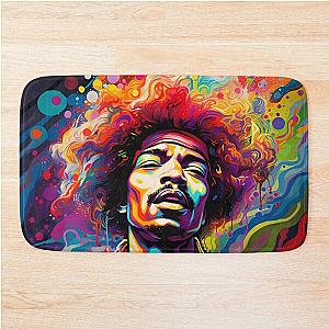 jimmy hendrix  Bath Mat