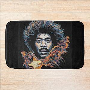 Psychedelic Hendrix and his Guitar Bath Mat