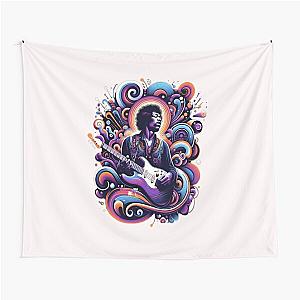 Psychedelic Strings - Hendrix Inspired Abstract Tapestry