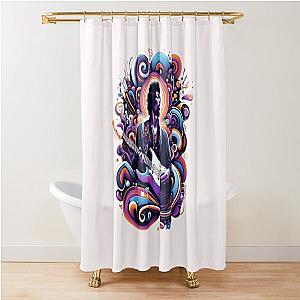 Psychedelic Strings - Hendrix Inspired Abstract Shower Curtain