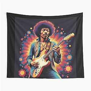 Jimmy Hendrix and guitar Tapestry