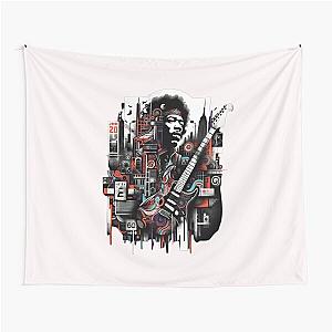 Hendrix Urban Legacy - Street Art Tribute Tapestry