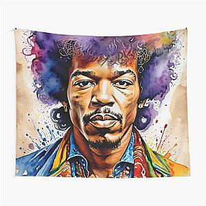 Jimmi Hendrix Portrait Painting Art Tapestry