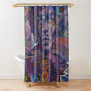 Psychedelic Celestial Jimi Rock Poster Shower Curtain