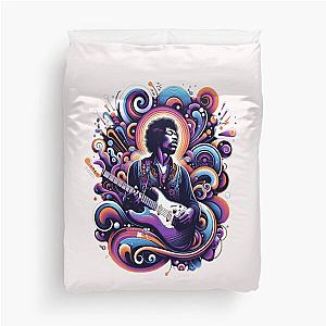 Psychedelic Strings - Hendrix Inspired Abstract Duvet Cover