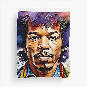 Jimmi Hendrix Portrait Painting Art Duvet Cover