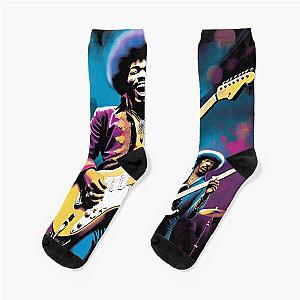 Funky Jam: Purple Hues and Hendrix Socks