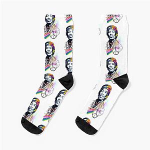 Hendrix in Sketch Socks