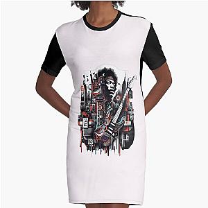 Hendrix Urban Legacy - Street Art Tribute Graphic T-Shirt Dress