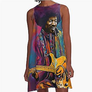 Jimi Hendrix - Reinventing The Guitar 1 A-Line Dress