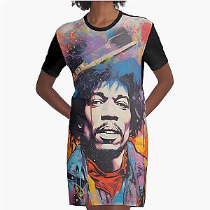 jimmy hendrix blotter Graphic T-Shirt Dress