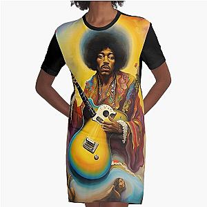 Jimi Hendrix - Reinventing The Guitar 3 Graphic T-Shirt Dress