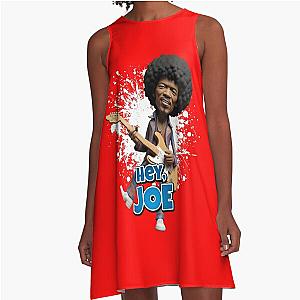 Jimmy Hendrix cartoon A-Line Dress