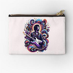 Psychedelic Strings - Hendrix Inspired Abstract Zipper Pouch