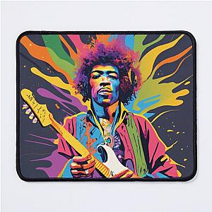 Psychedelic Jimmy Hendrix and his Guitar Mouse Pad