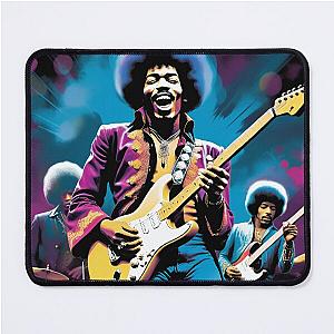 Funky Jam: Purple Hues and Hendrix Mouse Pad