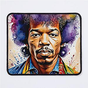 Jimmi Hendrix Portrait Painting Art Mouse Pad