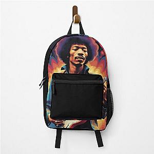 Jimmy Hendrix and guitar Backpack