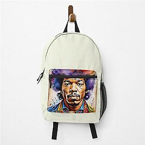 Jimmi Hendrix Portrait Painting Art Backpack