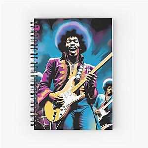 Funky Jam: Purple Hues and Hendrix Spiral Notebook