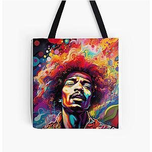 Jimmy Hendrix All Over Print Tote Bag