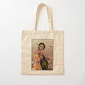 Jimmy Hendrix Illustration Cotton Tote Bag