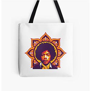 Jimi Flower All Over Print Tote Bag