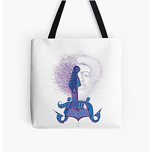 Purple Jimi All Over Print Tote Bag