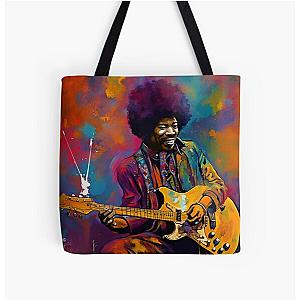 Jimi Hendrix - Reinventing The Guitar 1 All Over Print Tote Bag