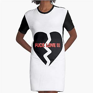 Fuck Love - Typography Graphic T-Shirt Dress