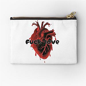 Heart - fuck love Zipper Pouch