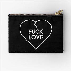 Fuck Love Anti-Valentine's Day Heart Zipper Pouch